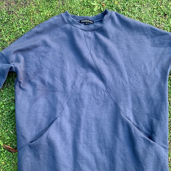 Solika Comfy Teal Nora Sweatshirt Dress - Picture 3 of 7